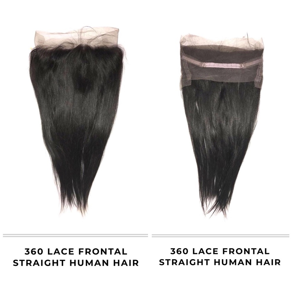 360 L A C E  F R O N T A L | Straight- Black